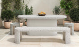 Lyon Outdoor Stool White Terrazzo