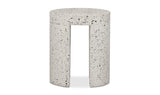 Lyon Outdoor Stool White Terrazzo