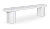 Eris Outdoor Dining Bench White