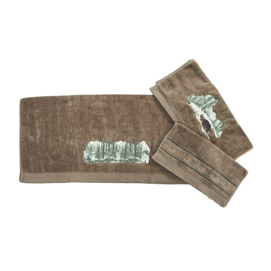 Joshua 3PC Towel Set, Mocha, 2 MOQ