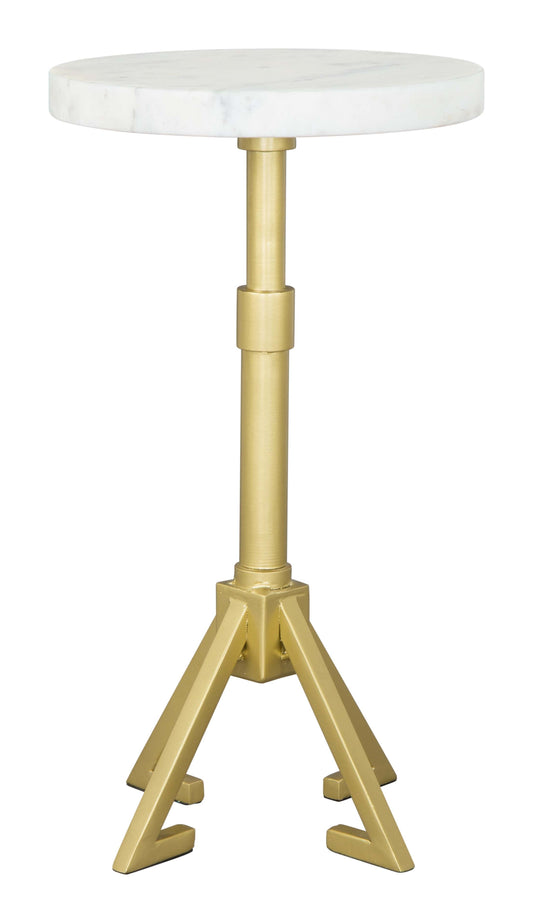 Maurice Side Table White & Gold