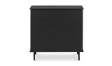 Reagan 3 Drawer Nightstand Black