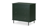 Reagan 3 Drawer Nightstand Deep Green
