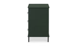 Reagan 3 Drawer Nightstand Deep Green