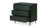 Reagan 3 Drawer Nightstand Deep Green