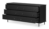 Reagan 6 Drawer Dresser Black
