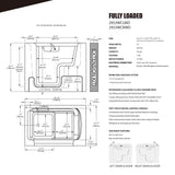 FULLY LOADED Wheelchair Access Walk-in Tub with Air and Whirlpool Jets Hot Tub | Quick Fill Waterfall Tub Filler with 6 Setting Handheld Shower Sprayer | Including Aromatherapy, LED Lights, V-Shaped Back Jets, and Auto Drain