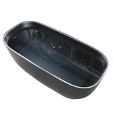 67 in. x 32 in. Rectangle Freestanding Stone Resin Deep Soaking Flat-Bottom Bathtub with Center Drain