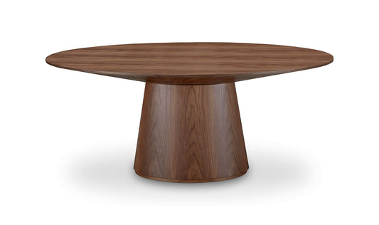 Otago Oval Dining Table Walnut Brown