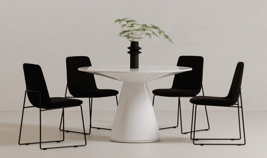 Otago Round Dining Table White