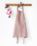 Linen apron for kids in Woodrose