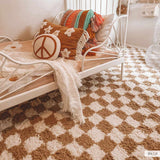 Kieu Mustard & Ivory Checkered Area Rug