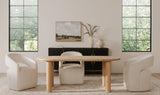 Barrow Rolling Dining Chair White Mist