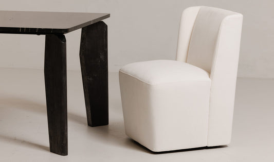 Cormac Rolling Dining Chair Cream