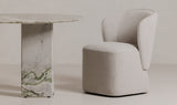 Larson Rolling Dining Chair Heather Grey