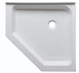 Randi Base Series 36 in. L x 36 in. W Corner Shower Shower Pan Base with Center Drain in Glossy White Marine Acrylic