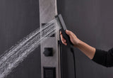 Aura Series 39 in. 2-Jetted Full Body Shower Panel System with Rainfall Showerhead and Spray Wand