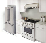 Kucht 30" Gas Range in Stainless Steel with White Oven Door, KNG301-W