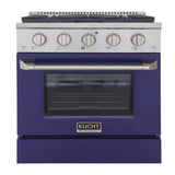 Kucht 30" Propane Range, Stainless Steel, Blue Oven Door, KNG301/LP-B