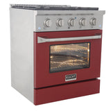 Kucht 30" Propane Range, Stainless Steel, Red Oven Door, KNG301/LP-R