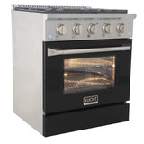 Kucht 30" Propane Range, Stainless Steel,Black Oven Door, KNG301/LP-K