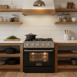 Kucht 30" Propane Range, Stainless Steel,Black Oven Door, KNG301/LP-K