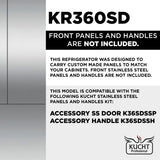 Kucht 36” Built-In, Counter Depth, Stainless Steel Refrigerator KR360SD