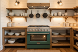 Kucht 36" Gas Range, Stainless Steel with Green Oven Door, KNG361-G
