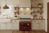 Kucht 36" Gas Range, Stainless Steel with Red Oven Door, KNG361-R