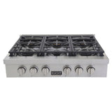 Kucht 36"  Stainless Propane Cooktop-KFX369T/LP-S