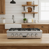 Kucht 36"  Stainless Propane Cooktop-KFX369T/LP-S