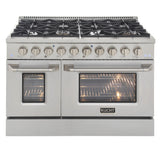 Kucht 48” Pro-Style Kitchen Dual Fuel Range - KDF482/LP-S