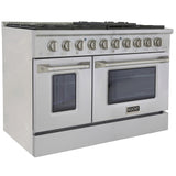 Kucht 48" Propane Range in Stainless Steel, Silver Doors, KNG481/LP-S