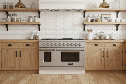 Kucht 48" Propane Range in Stainless Steel, Silver Doors, KNG481/LP-S