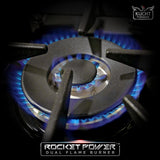 Kucht 48" Propane Range, Stainless Steel, Black Doors, KNG481/LP-K