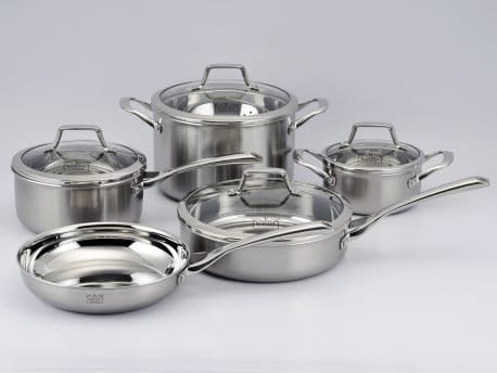 Kucht Culinary Professional 3-Ply Stainless 10 Piece Cookware Set, K16020