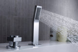 Guaira 3-Handle Deck-Mount Roman Tub Faucet in Chrome