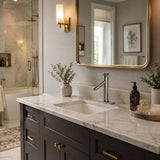 Saga Series Single Hole Single-Handle Low-Arc Bathroom Faucet in Brushed Nickel