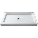 ANZZI Port Series 48" x 36" Corner Shower Pan, Durable Marine Grade Acrylic, cUPC Certified, 1.2 in. Integrated Flange, High-Gloss White