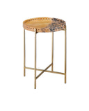 Freya Purple Breccia Accent Table