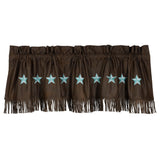 Laredo Turquoise Star Kitchen Valance