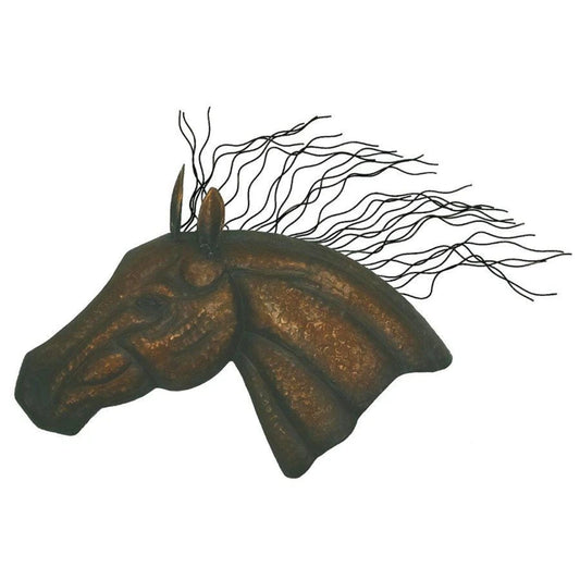 Large Horse Head Forged Metal Wall Hanging, 4 MOQ