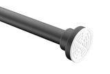 ANZZI Heavy Duty Adjustable Tension Rod (33" to 55" Range), No Drilling Required, Anti-Slip Rubber Ends, Stainless Steel Hooks Included