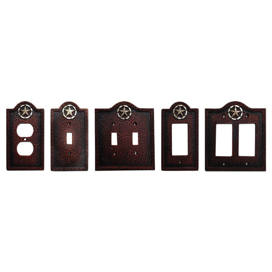 Leather Grain Single Rocker Wall Switch Plate, 4 MOQ