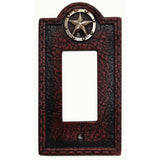 Leather Grain Single Rocker Wall Switch Plate, 4 MOQ