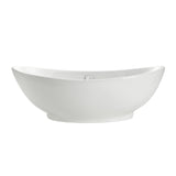 Verona Series 23 in. Ceramic Oval Vessel Bathroom Sink Basin in White