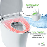 ENVO Aura Elongated 1.28 GPF Smart Bidet Toilet in White with Remote Control, Auto Flush, Heated Seat, and Deodorizer