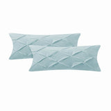 400TC Cotton Sateen Solid Pintuck Body Pillowcases (Set Of 2)