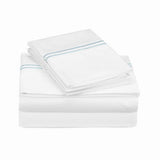 400TC Double Embroidery Cotton Sateen Solid Bedding Bundle