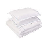 400TC Single Embroidery Cotton Sateen Solid Bedding Bundle